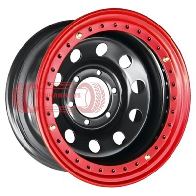 Off-Road Wheels Тойота Ниссан с бедлоком (красный) Черный 10x16/6x139.7 D110 ET-44  