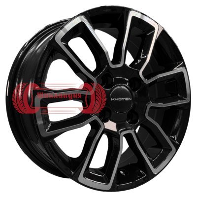 Khomen Wheels KHW1406 (Accent/Getz/i20) Black-FP 5.5x14/4x100 D67.1 ET38  