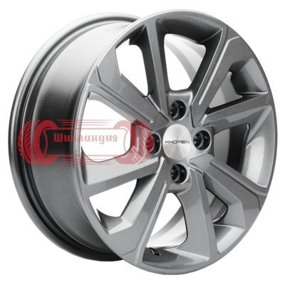 Khomen Wheels KHW1501 (Lada Granta) Gray 6x15/4x98 D58.6 ET36  