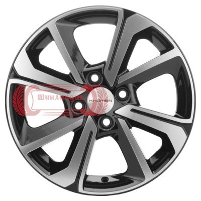 Khomen Wheels KHW1501 (Rio/Solaris) Black-FP 6x15/4x100 D54.1 ET48  