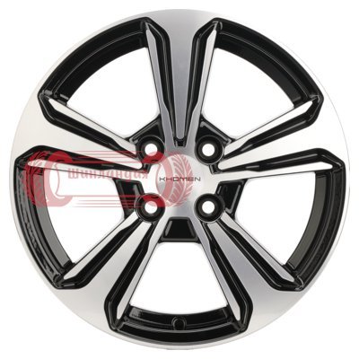 Khomen Wheels KHW1502 (Solano) Black-FP 6x15/4x100 D54.1 ET45  