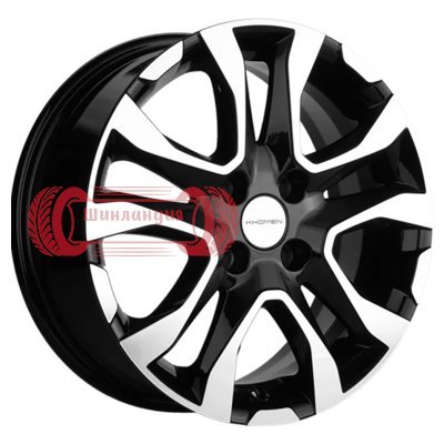 Khomen Wheels KHW1503 (Cobalt) Black-FP 6x15/4x100 D56.6 ET39  