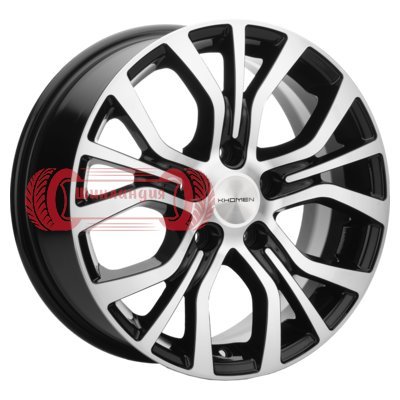 Khomen Wheels KHW1608 (Changan CS35 Plus) Black-FP 6.5x16/5x110 D63.3 ET46  