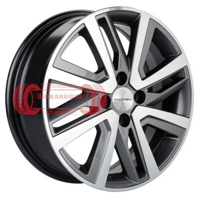 Khomen Wheels KHW1609 (Vesta/Largus) Gray-FP 6x16/4x100 D60.1 ET50  
