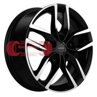Khomen Wheels KHW1708 (Nissan Tiida) Black-FP 6.5x17/5x114.3 D66.1 ET45  