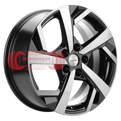 Khomen Wheels KHW1712 (DFM AX 7) Black-FP 7x17/5x108 D65.1 ET43  