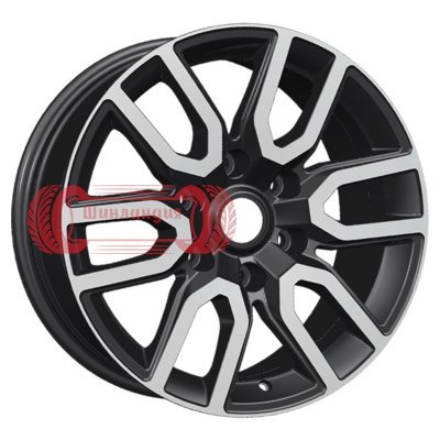 Khomen Wheels KHW1723 (JAC T6 Pickup) Black-FP 8x17/6x139.7 D106.1 ET30  