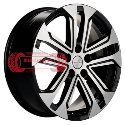 Khomen Wheels KHW1803 (Geely Coolray) Black-FP 7x18/5x114.3 D54.1 ET53  