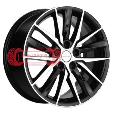 Khomen Wheels KHW1807 (A6/Q5) Black-FP 8x18/5x112 D66.6 ET39  