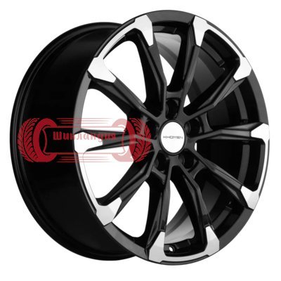Khomen Wheels KHW1808 (Chery Tiggo 8/8 Pro) Black-FP 7.5x18/5x108 D60.1 ET47  