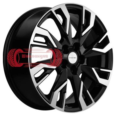 Khomen Wheels KHW1809 (Geely Coolray) Black-FP 7x18/5x114.3 D54.1 ET53  