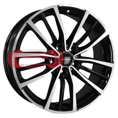 Khomen Wheels KHW1812 (Geely Coolray) Black-FP 7x18/5x114.3 D54.1 ET53  