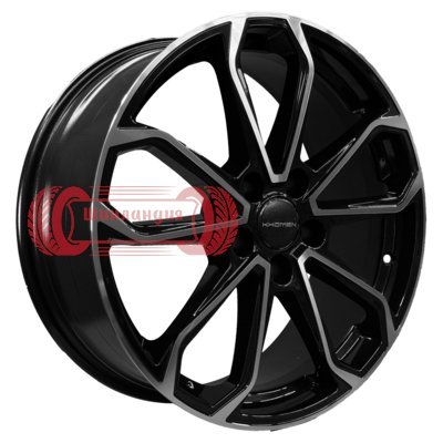 Khomen Wheels KHW1816 (Chery Tiggo 7 (Pro/Pro Max)) Black-FP 7x18/5x108 D60.1 ET33  