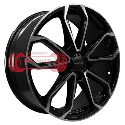 Khomen Wheels KHW1816 (Geely Atlas (Pro) / Changan CS55 (75)) Black-FP 7x18/5x114.3 D60.1 ET45  