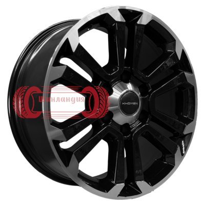 Khomen Wheels KHW1817 (Haval H9) Black-FP 7.5x18/6x139.7 D75.1 ET42  
