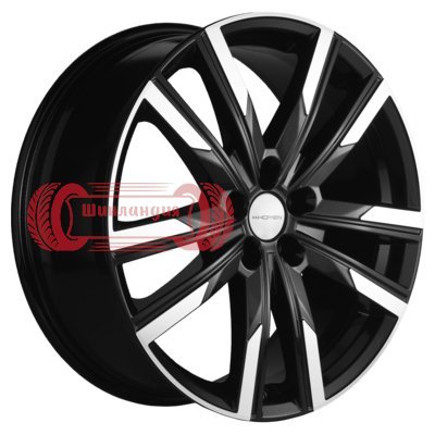 Khomen Wheels KHW1905 (Kodiaq/Tiguan) Black-FP 7.5x19/5x112 D57.1 ET43  