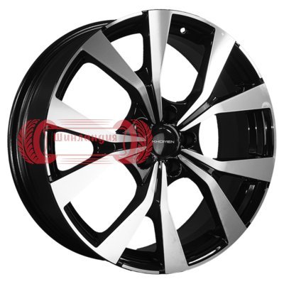Khomen Wheels KHW1906 (Dongfeng AX7) Black-FP 7x19/5x108 D65.1 ET45  