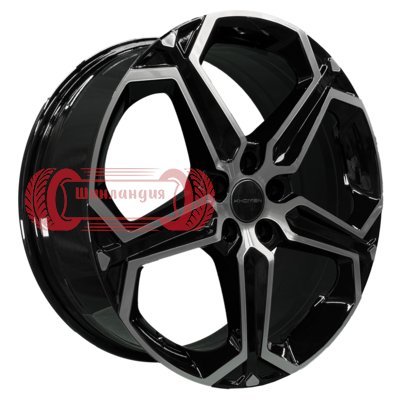 Khomen Wheels KHW1909 (Geely Atlas(Pro)/Changan CS55(75)) Black-FP 7.5x19/5x114.3 D60.1 ET45  