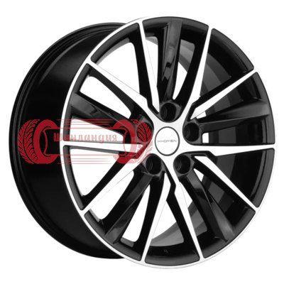 Khomen Wheels KHW1807 (Geely Coolray) Black-FP 8x18/5x114.3 D54.1 ET53  