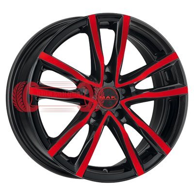 MAK Milano Black Red Face 7x17/5x114.3 D76 ET40  