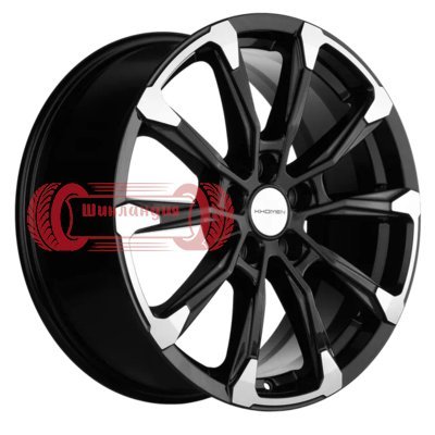 Khomen Wheels KHW1808 (Geely Coolray) Black-FP 7.5x18/5x114.3 D54.1 ET50  