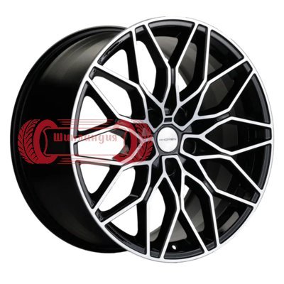 Khomen Wheels KHW1902 (Chery Tiggo 8/8 Pro) Black-FP 8.5x19/5x108 D60.1 ET48  