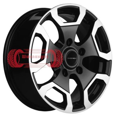 Khomen Wheels KHW1725 (Niva Travel/Legend) Black-FP 6.5x17/5x139.7 D98.5 ET40  